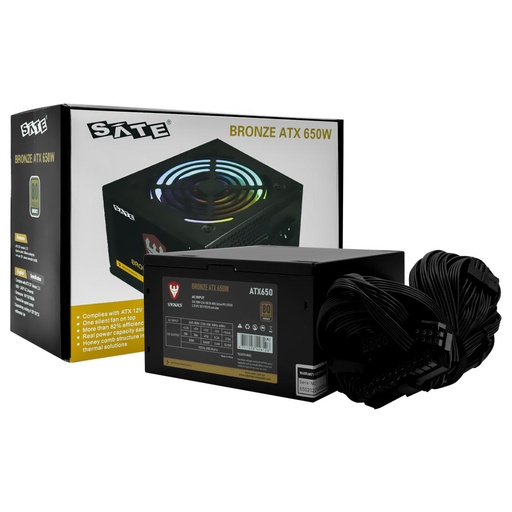 [PROD000061] Fuente Satellite ATX 650 80 Plus Bronze 650W